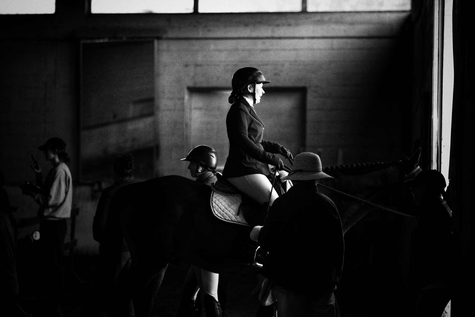 Empty indoor riding arena